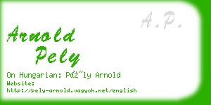 arnold pely business card